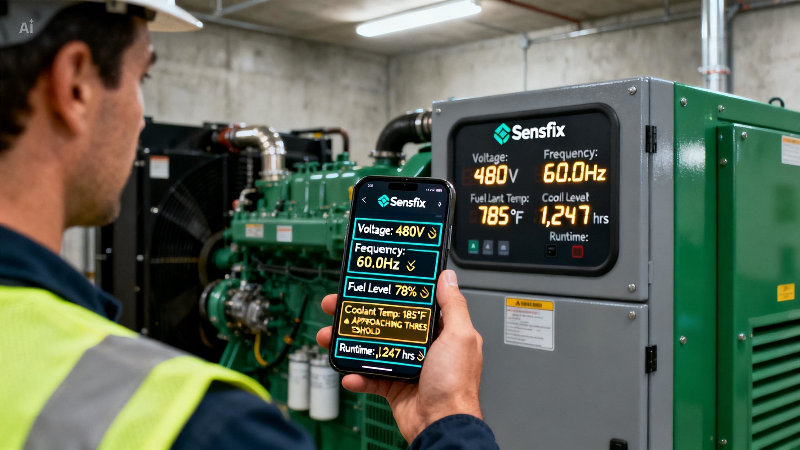 Emergency generator and electrical monitoring systems